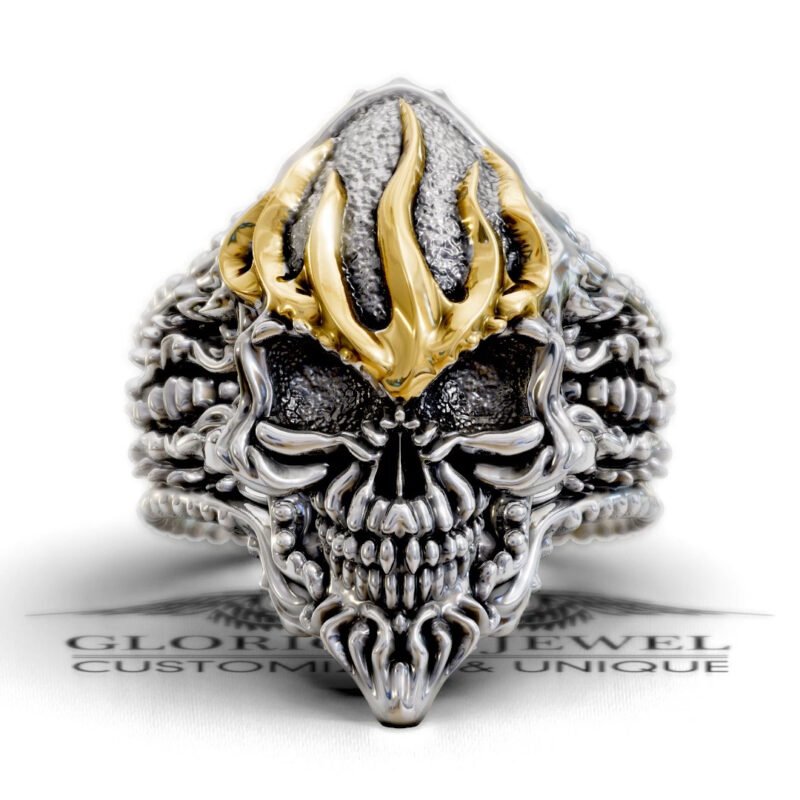 Sygnet SKULL PŁOMIENIE